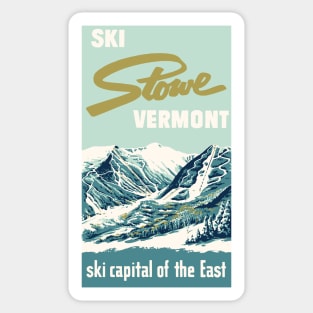 2021 Stowe Vermont Vintage Ski Poster Sticker